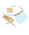 SUBBLIME - SET DE LENCERIA INDIA STYLE AZUL S/M