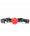 KINK - BALLE RESPIRANTE 4 CM BAG AVEC DOUBLE RIVET ROUGE 62,5 x 2,5 CM AJUSTABLE 42-58 CM