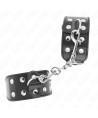 KINK - BRACELETS AVEC DOUBLE LIGNE DE CLOUS RÉGLABLES NOIR