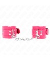 KINK - APPUI-POIGNETS ROSE FRAMBOISE AVEC DOUBLURE ROSE FRAMBOISE RÉGLABLE 20-28 CM X 5,5 CM
