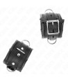 KINK - APPUI-POIGNETS LOURDS DOUBLÉS DE FOURRURE NOIRE RÉGLABLES 20-30 CM X 6 CM