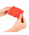 KINK - MANCHETTES DÉBUTANT EN FOURRURE ROUGE 30 X 7 CM