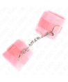 KINK - MANCHETTES DÉBUTANT EN FOURRURE ROSE 30 X 7 CM