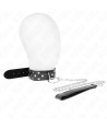 KINK - COLLIER RIVET ANNEAU AVEC CEINTURE 65 CM NOIR AJUSTABLE 36-50 CM X 3,8 CM