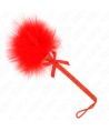 KINK - Baguette en corde de nylon avec plumes chatouillantes et noeud rouge 25 cm