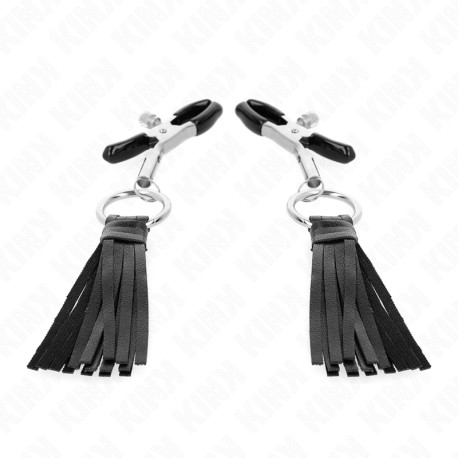 KINK - PINCES À TÉLÉMONS À PAMPONS EN CUIRETTE 6 CM