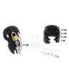 HIDDEN DESIRE - EXTREME CAGE DE CHASTETÉ SILICONE TAILLE S NOIR