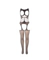 SUBBLIME - 951900 BODYSTOCKING RÉSILLE SANS FOURRURE AVEC COQUE ET ÉPAULES OUVERTES NOIR TAILLE UNIQUE