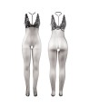 SUBBLIME - 951993 BODYSTOCKING RÉSILLE TRANSPARENTE NOIRE SANS FOURRURE TAILLE UNIQUE