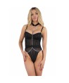 LIVCO CORSETTI FASHION - RUBIKA LC XG079 BODY CON GARGANTILLA NEGRO S