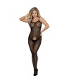 SUBBLIME - 951726 BODYSTOCKING NOIR EN RÉSILLE ÉLASTIQUE SANS FOURRURE TAILLE UNIQUE