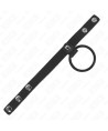 KINK - ANNEAU PÉNIS EN SILICONE 3,8 CM ET SÉPARATEUR DE BALLES EN CUIR 22 X 1,5 CM