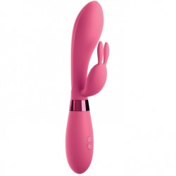 OMG SELFIE SILICONE VIBRATOR RABBIT ROSE