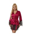 SUBBLIME - 953812 PYJAMA DENTELLE ÉLÉGANT + STRING ROUGE S/M