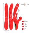INTENSE - KAROL VIBRATEUR MULTIFONCTION POUSSÉE STIMULATION ONDES STIMULANTES ROUGE