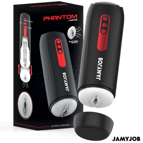 JAMYJOB - MASTURBATEUR VAGIN AUTOMATIQUE PHANTOM 5 MODES ONDES STIMULANTES ET POUSSÉE