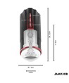 JAMYJOB - MASTURBATEUR BUCCAL AUTOMATIQUE MEGABITE 5 MODES D'ONDES STIMULANTES ET DE VIBRATIONS