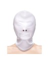 NS NOVELTIES - FETISH FASHION CAPUCHE BOUCHE FERMÉE À FERMETURE ÉCLAIR NYLON BLANC