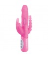 SEVENCREATIONS E RABBIT SLIMINE TRIPLE PLAY- VIBRATOR TRIPLE STIMULATION ROSE