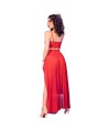 CHILIROSE - CR 4850 SET TOP ROJO Y LEGGINS CON COMPLEMENTOS DORADOS S