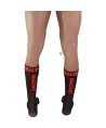 MACHO - CHAUSSETTES FINES TAILLE UNIQUE NOIR/ROUGE