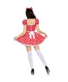 LEG AVENUE - ROBE À POIS + BANDEAU ROUGE/BLANC S