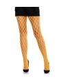 LEG AVENUE - COLLANTS EN DENTELLE AVEC ŒILLETS ORANGE FLUO