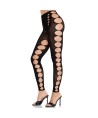 LEG AVENUE - BAS OPAQUES SANS COUTURE ET SANS BRETELLES NOIRS