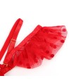 SUBBLIME - 957506 CONJUNTO SUJETADOR Y LIGA DE ENCAJE ROJO S/M