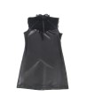 SUBBLIME - 957544 VESTIDO DE CUERO CON CUELLO DE ENCAJE NEGRO S/M