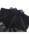 SUBBLIME - 957544 VESTIDO DE CUERO CON CUELLO DE ENCAJE NEGRO S/M
