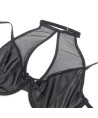 SUBBLIME - 957582 CONJUNTO SUJETADOR Y FALDA DE CUERO NEGRO S/M