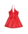 SUBBLIME - 957728 VESTIDO DE CUERO CON CREMALLERA Y ENCAJE ROJO S/M