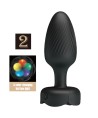 PRETTY LOVE - PLUG ANAL VARIAN AVEC LUMIÈRE LED NOIR 10,8 CM