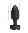 PRETTY LOVE - OSBORN PLUG ANAL AVEC LUMIÈRE LED NOIR 9,8 CM