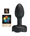 PRETTY LOVE - PLUG ANAL OLMAN AVEC LUMIÈRE LED NOIR 8,8 CM