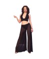 CHILIROSE - CR 4857 SET TOP Y PANTALONES NEGRO TALLA S