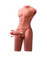 XISE - JASON DEMI-CORPS TORSE HOMME RÉALISTE AVEC POUSSÉES ET VIBRATIONS 55 CM