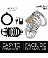 ADDICTED TOYS LOCKED - CAGE À PÉNIS EN MÉTAL IRON CELL 4 CM TAILLE S