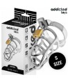 ADDICTED TOYS LOCKED - CAGE À PÉNIS EN MÉTAL AVEC VERROU ARGENT TAILLE S
