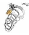 ADDICTED TOYS LOCKED - CAGE À PÉNIS EN MÉTAL AVEC VERROU ARGENT TAILLE S
