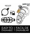ADDICTED TOYS LOCKED - CAGE À PÉNIS EN MÉTAL AVEC VERROU ARGENT TAILLE S