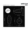 ADDICTED TOYS LOCKED - CAGE À PÉNIS EN MÉTAL AVEC VERROU ARGENT TAILLE S