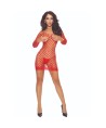 PASSION - BS108 BODYSTOCKING GRID ROUGE