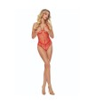 PASSION - BS114 BODYSTOCKING ROUGE GRILLE