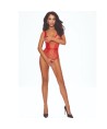 PASSION - BS115 BODYSTOCKING GRID ROUGE
