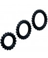 BAILE - TITAN SET 3 PCS COCK RING NOIR 2.8 + 2.4 + 1.9 CM