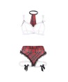 SUBBLIME - COSTUME D'ÉCOLIÈRE SEXY AVEC SOUTIEN-GORGE L/XL
