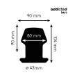 ADDICTED TOYS - PLUG ANAL CREUX EXTRÊME TAILLE L 10,4 CM