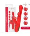 INTENSE - STIMULATEUR DE CLITORIS MULTIFONCTION KATY 4 TÊTES INTERCHANGEABLES ROUGE